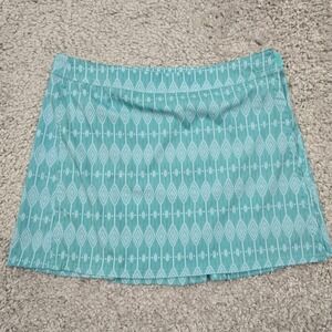 RipSkirt Hawaii Womens Wrap Skirt Blue Geo Print‎ Size Large Travel Beach
